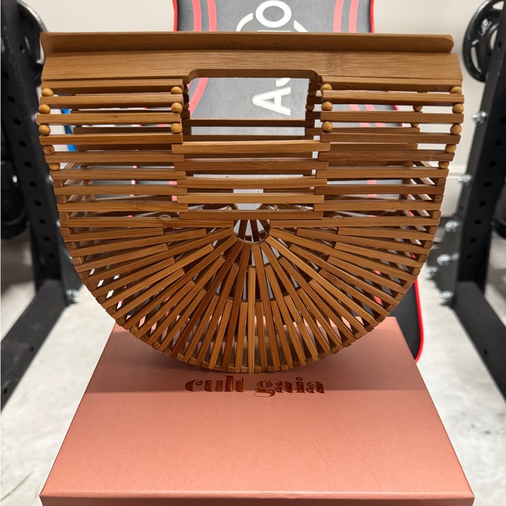 CULT GAIA SMALL BAMBOO ARC TOP HANDLE BAG